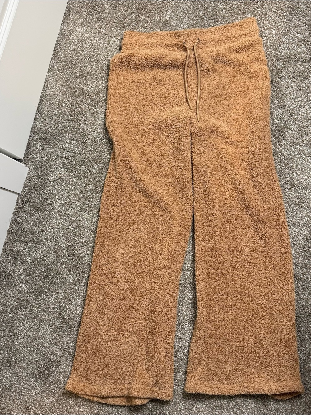 flirtitude Plush Lounge Pants in Camel